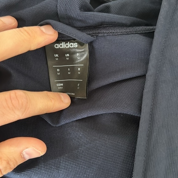 ADIDAS Windbreaker | Navy Blue | Men’s Medium | Lightweight - Picture 11 of 12